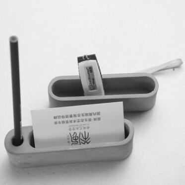 Concrete Pen Holder and Business Card Stand