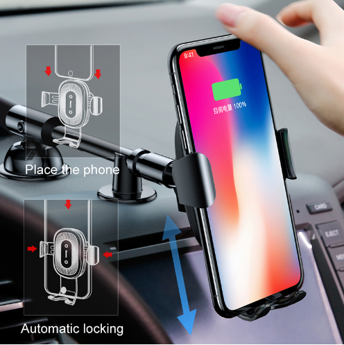 BASEUS Gravity Car Mount Wireless Charger for iPhone X