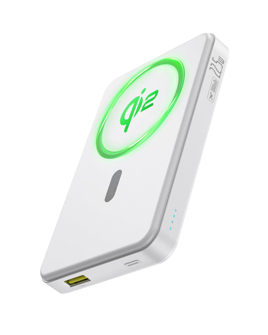 Baseus Magsafe Portable Charger for iPhone 10000mAh 15W Magnetic Power Bank Qi2 Certified Fast Charging Wireless Battery Pack 22.5W USB-A & 20W USB-C for iPhone 16/15/14/13/12 2024 Version White