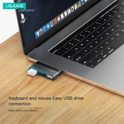 USAMS Type-C Hub with USB 3.0, TF, USB 2.0, HDMI