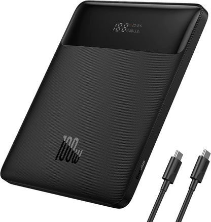 Baseus Laptop Power Bank 100W Blade USB C Portable Laptop Charger Super Fast Charging 20000mAh Slim Battery Pack for Laptop MacBook Air Dell IPad HP iPhone Samsung Galaxy Switch ROG Ally