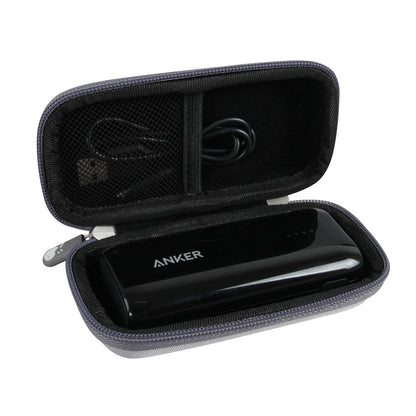 Hermitshell Hard EVA Travel Silver Case Fits Anker Astro E1 5200mAh / 6700mAh / Anker PowerCore II 6700 Candy bar-Sized Ultra Compact Portable Charger