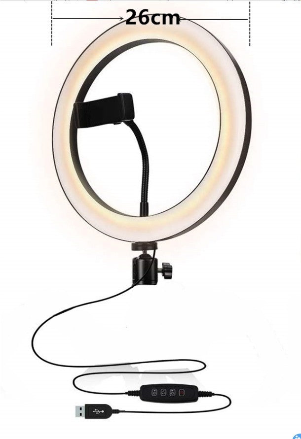 8-Inch LED Dimmable Ring Light with Tripod and Bluetooth