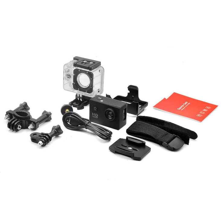 1080P Waterproof Action Camera with Mounting Accessories