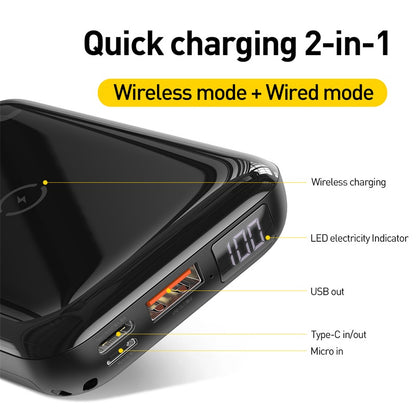 Baseus Wireless Fast Charging Power Bank with LED Display