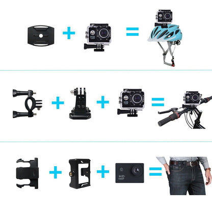 1080P Waterproof Action Camera with Mounting Accessories