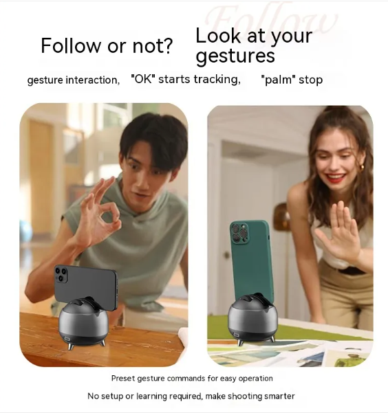 Auto Face Tracking Gesture Gimbal Stabilizer Phone