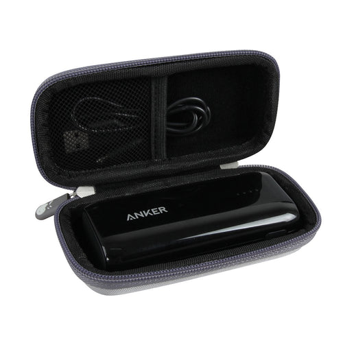 Hermitshell Hard EVA Travel Silver Case Fits Anker Astro E1 5200mAh / 6700mAh / Anker PowerCore II 6700 Candy bar-Sized Ultra Compact Portable Charger