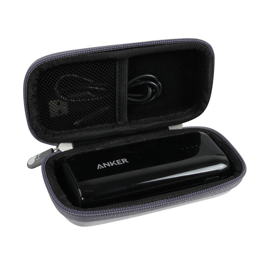 Hermitshell Hard EVA Travel Silver Case Fits Anker Astro E1 5200mAh / 6700mAh / Anker PowerCore II 6700 Candy bar-Sized Ultra Compact Portable Charger