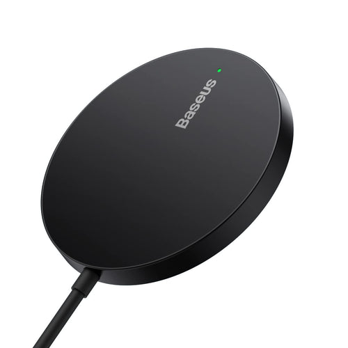 Baseus 15W Qi Certified Wireless Charging Pad for Magsafe Wireless Magnetic Phone Charger with Temperature Control & N52 Magnets for Home Office and Dorm