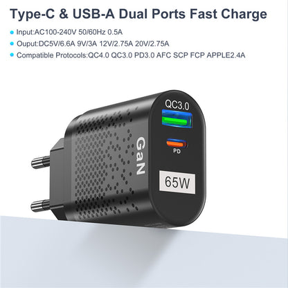 65W GaN PD Fast Charging Head