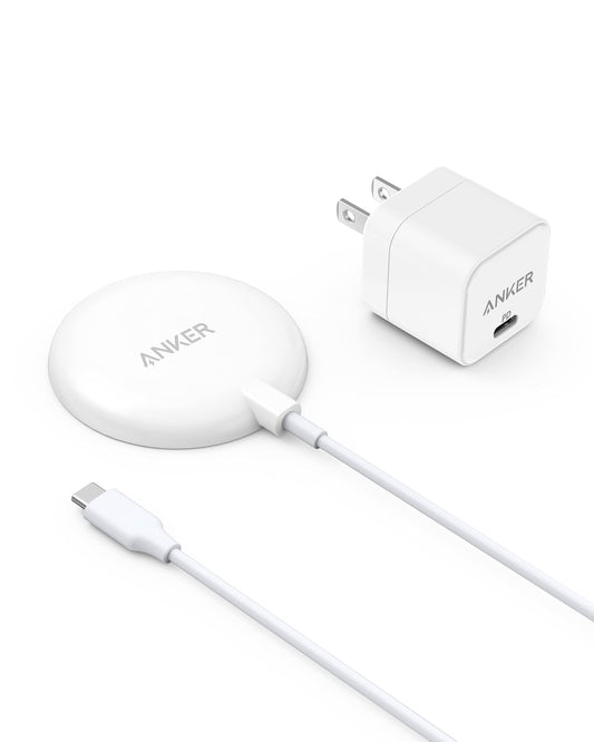 Anker 7.5W Magnetic Wireless Charger with USB-C Bundle 5 ft Built-in Cable 313  (Pad) Only for iPhone 14/14 Pro/14 Pro Max/13/13 Max