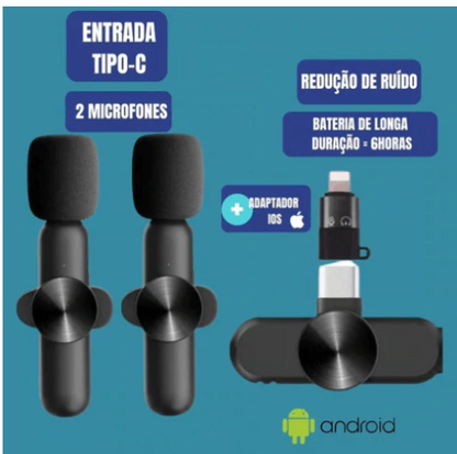 Wireless Lavalier Microphone for Audio and Video Recording